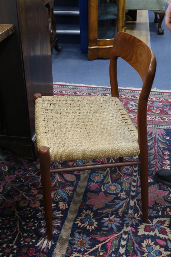 A set of six 1960s Danish dining chairs